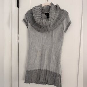 Sweater Project Gray Cowl Neck Tunic Sweater